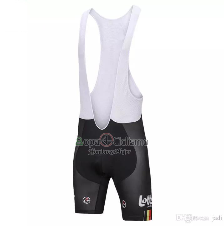 Lotto Soudal Ropa Ciclismo Culotte Corto 2018 Mangas Cortas Negro y AMarillo